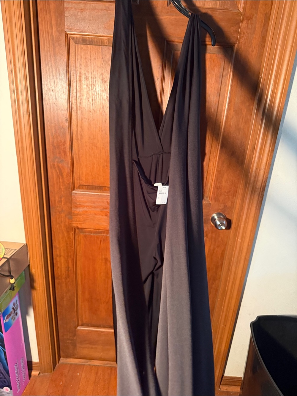 Nordstrom Black V-Neck Maxi Jumpsuit - Picture 3 of 7